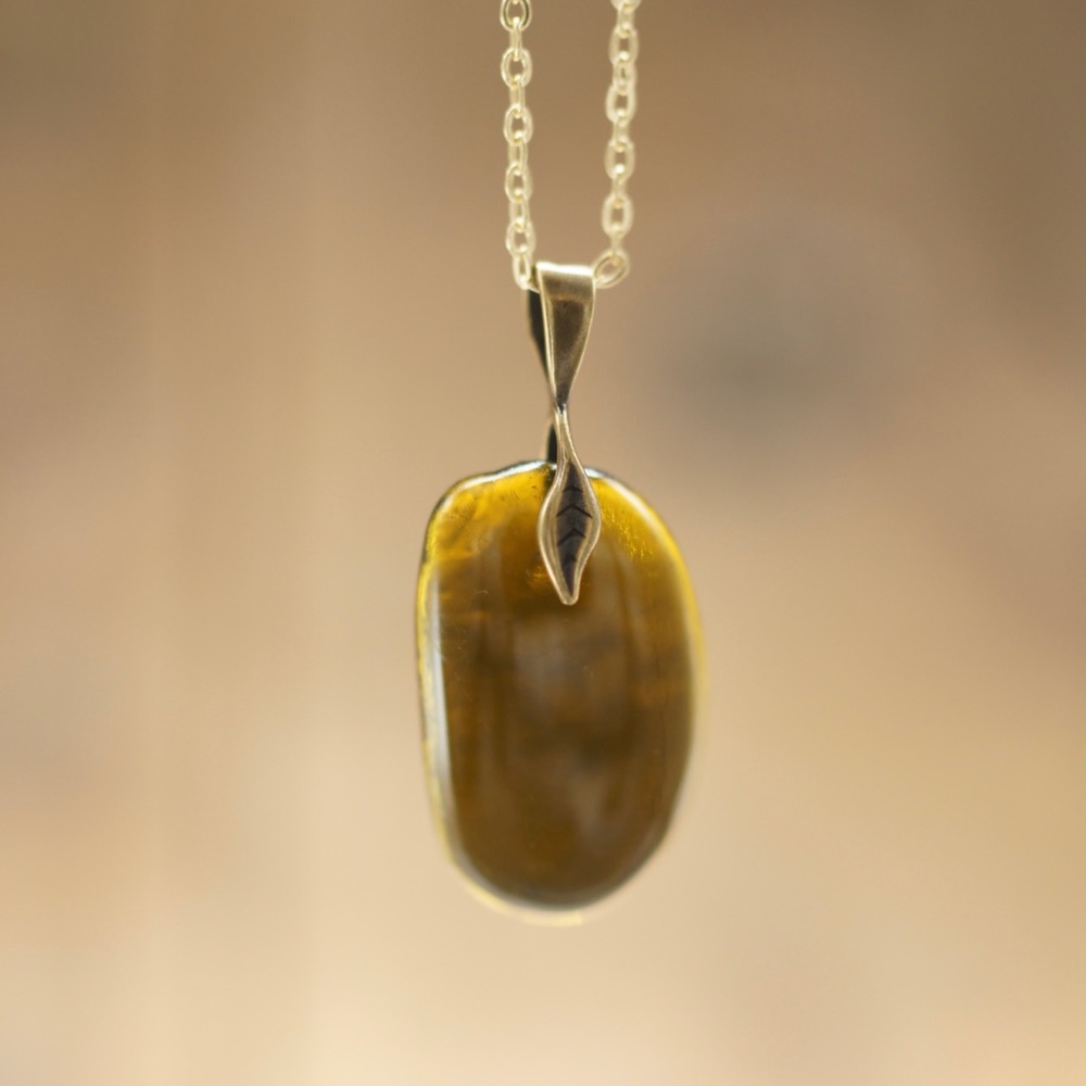 Recycled Wine & Beer Bottle Glass Seaglass Gift Jewelry Olive Brown Brass Leaf